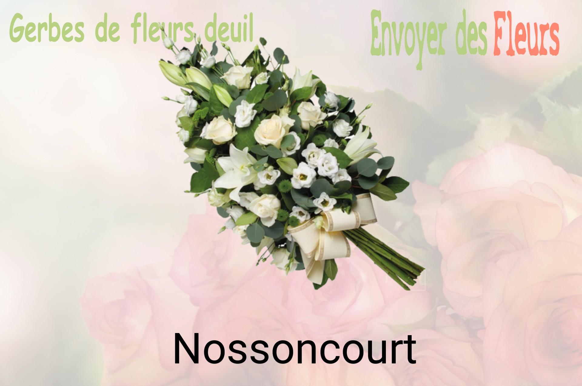 Gerbe de fleurs de deuil livrée à Nossoncourt